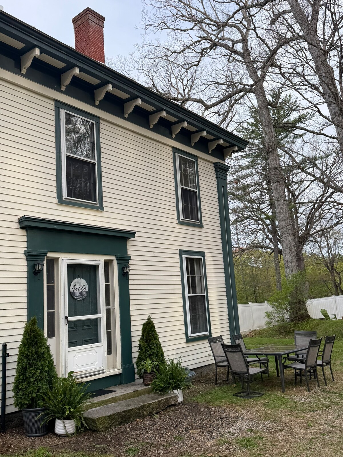 Exterior patio seating area
